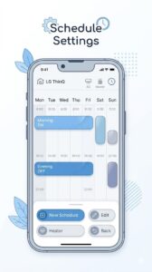 Cài đặt lịch tự động trên app LG ThinQ