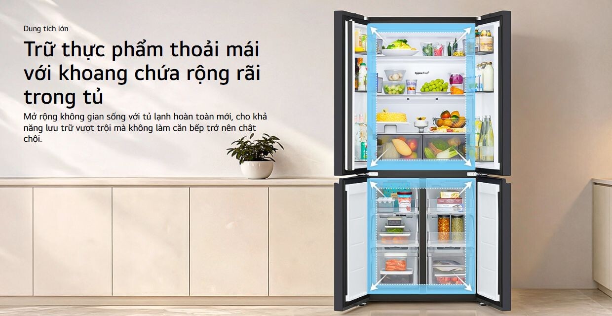 LG F56BGA sử hữu dung tích lớn tới 580 lít