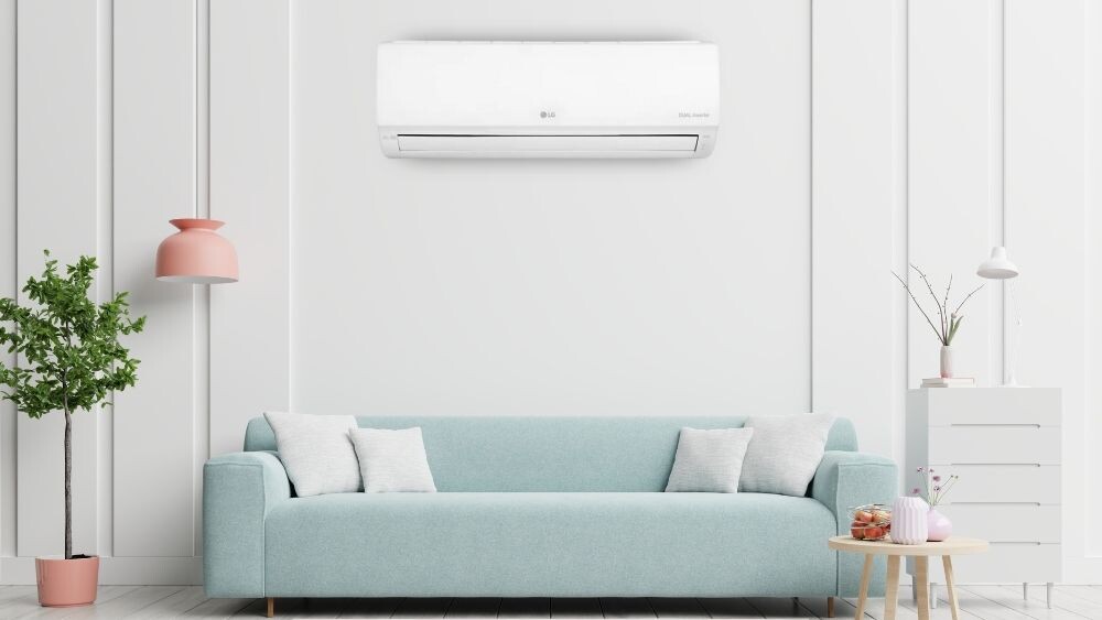 Điều hòa LG 12000 BTU lắp đặt trong phòng khách nhỏ