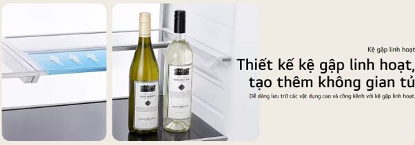 Phần kệ có thể gập linh hoạt