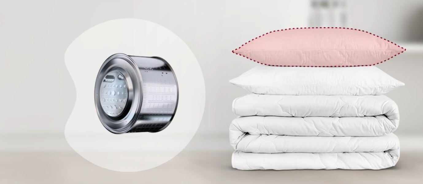 Lồng giặt của máy được thiết kế lớn