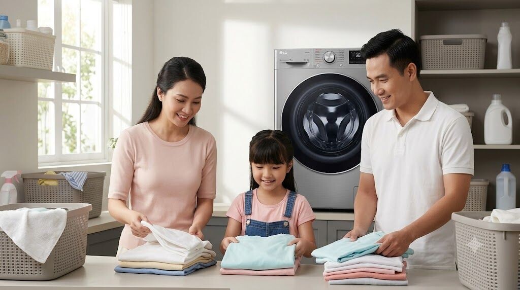 Đánh giá thực tế máy giặt LG 9kg Inverter sau thời gian sử dụng